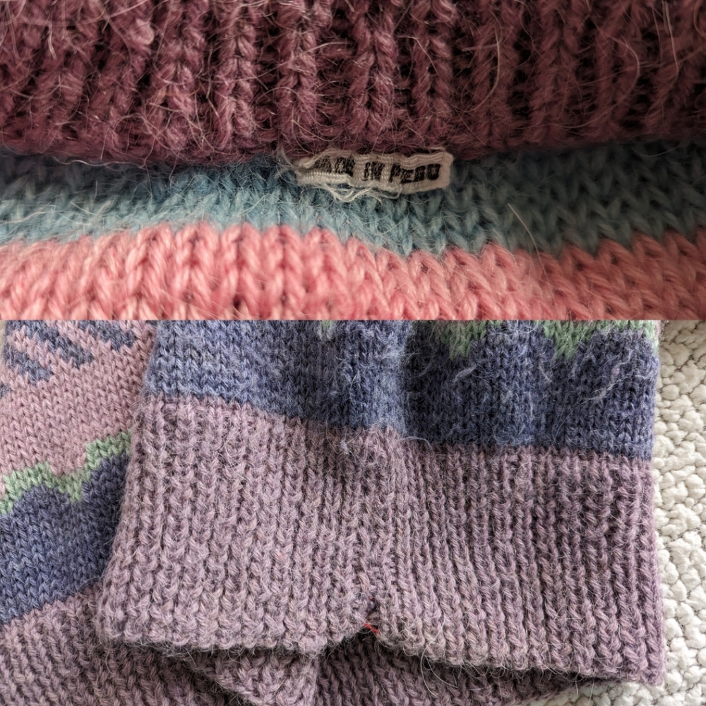 Multicolor Patterned Crew Neck Sweater - Picture 6 of 16